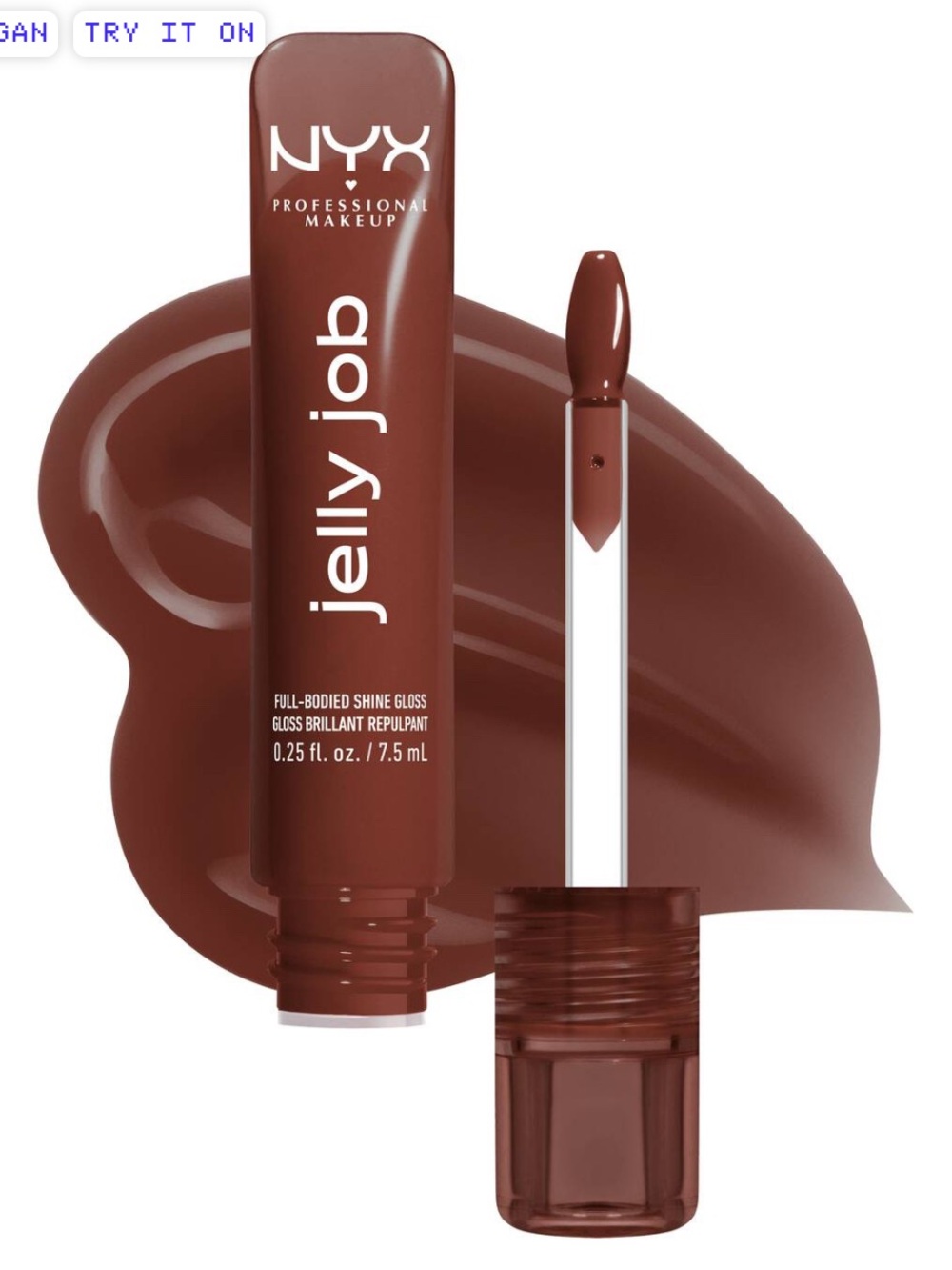 NYX Jelly Job Full-Bodied Shine Gloss — Chocolate Brown
